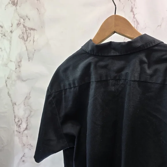 Dickies Shirt Mens XL Black Short Sleeve Button Up Shop Mechanic Workwear - Picture 6 of 10